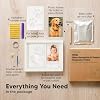 KeaBabies Baby Footprint Kit, Clay Paw Print Kit - Newborn Hand and Footprint Keepsake Picture Frame, Hospital Bracelet, Personalized New Mom Gifts & Baby Shower Gifts for Boys, Girls (Alpine White)
