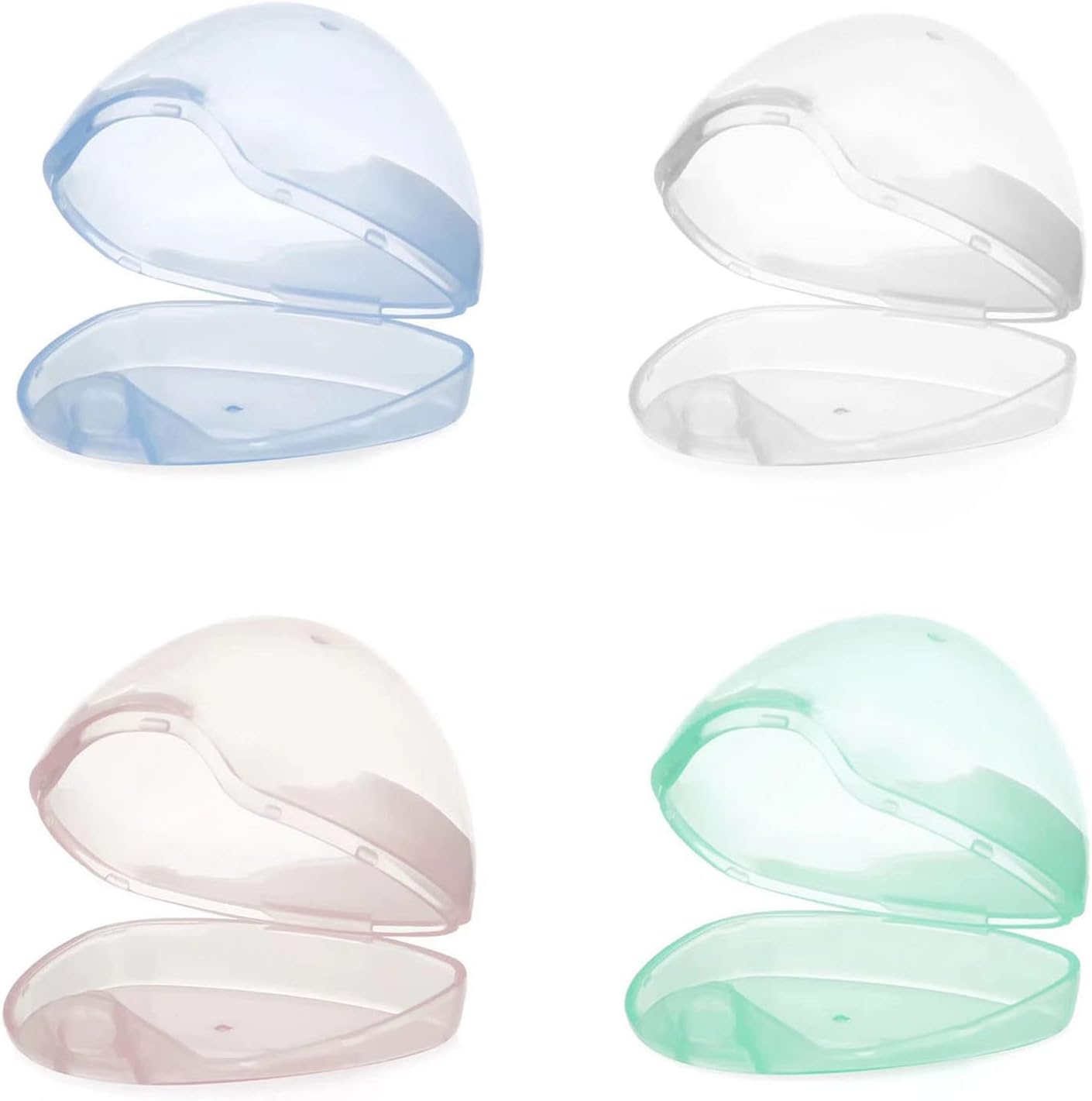 PandaEar Dummy Holder Case| 4 Pack Pacifier Case Dummy Box Cover Snoother Pods| Universal Pacifier Box Accessories Holders for Travel| BPA Free
