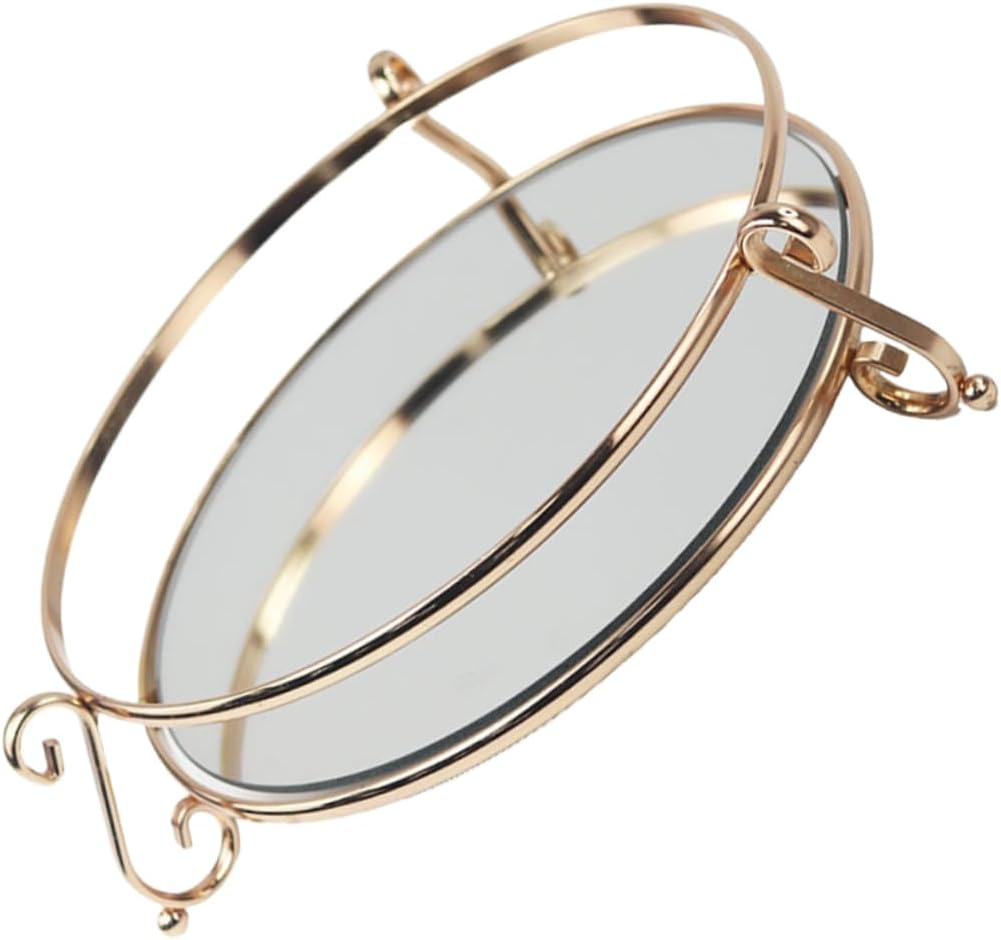 1pc Home Decorative Mirror Tray Elegant Storage Tray for Cosmetics Makeup and Perfume Organization for Home Office and Wedding Decor