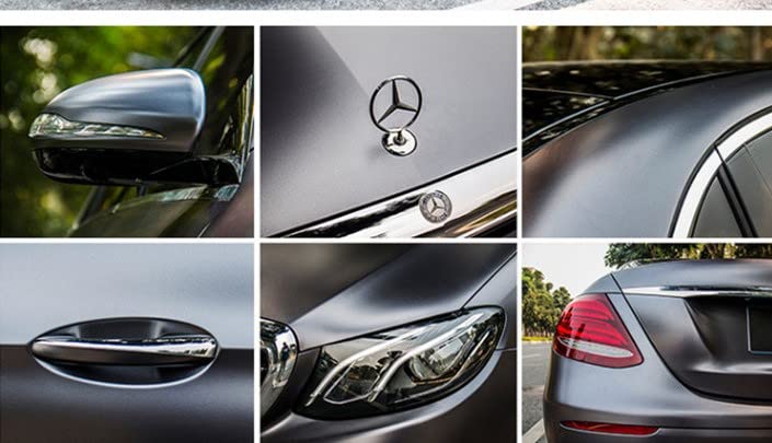 Image of WALLMATE? Matte Wrap Vinyl Peel and Stick Car & Bike Wrap Sheet Vinyl Car Wrap Sheet Roll Film Sticker Decal Sticker (12x48 /Inch, Charcoal Black)