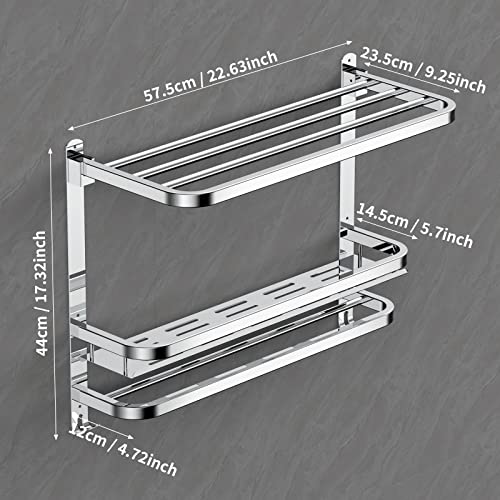 Plus de trous au mur : porte-serviettes 57 cm CAXIMSY pliable