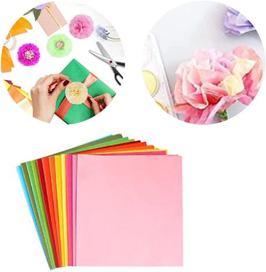 80 Fogli Carta Velina Colorata - 20 Colori, 50x70 Cm, Per Pompon, Fiori Di Carta, Decorazioni E Imballaggio Regali