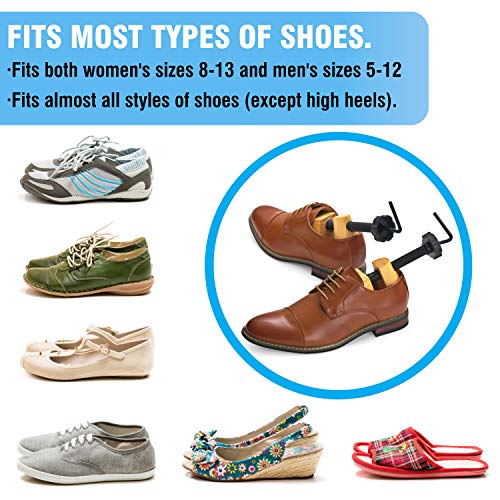 Plixio Shoe Stretcher Women And Men's Shoe Widener - Wooden Expander For Wide Feet, Bunions Or Calluses (2 Pack) #TOP4