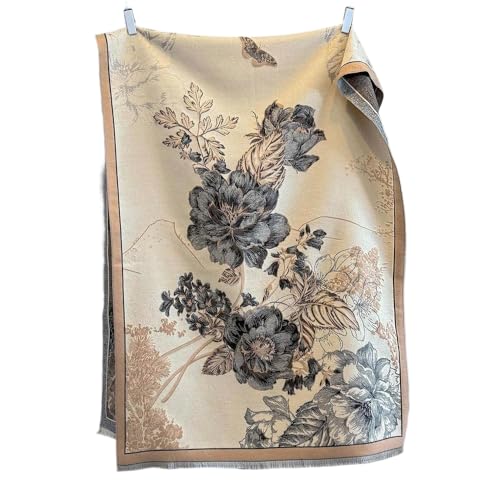 Cachemire doux écharpe pashmina de luxe jacquard double face