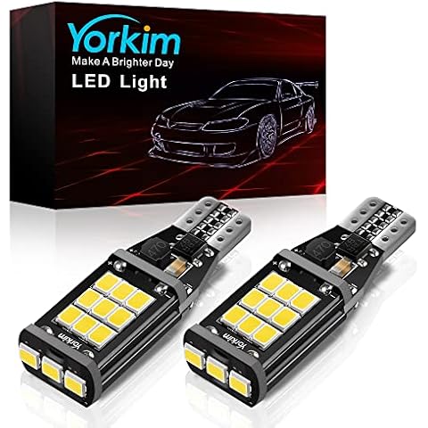 Yorkim W16W LED Bulbs Super Bright LED Reverse Light Bulbs W16W LED Bulb High Power 2835 21-SMD Chips Error Free T15 921 912 906 955 LED Bulb Reversing LED Bulb, 6000K White, Pack of 2 Cover