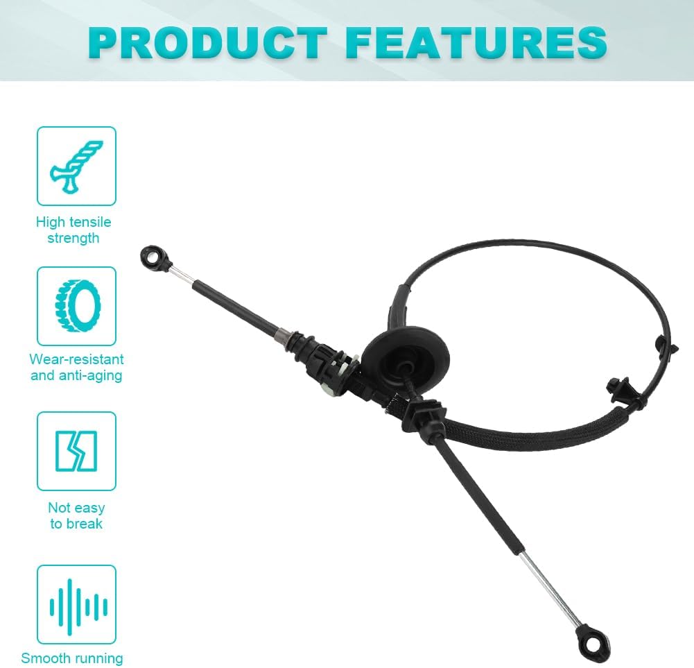 Automatic Transmission Gear Shifter Cable Compatible with Ford Ranger 1997-2003, Explorer 1998-2005, Mercury Mountaineer 1998-2001 Replacement for F77Z-7E395-LB F77Z7E395LB 905-647