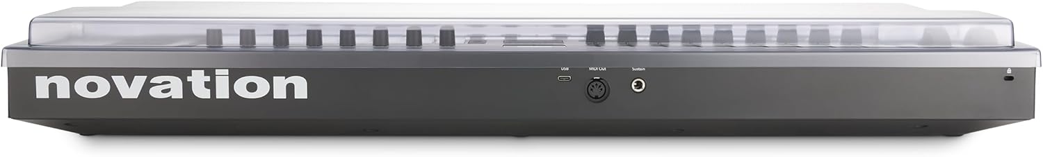 Decksaver Protective Cover Compatible with Novation Launchkey 49 MK4 - Durable Polycarbonate Protective lid in Smoked Clear Colour