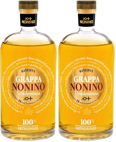 Nonino Grappa Vendemmia Riserva 41% vol (1 x 0.5 l) (Packung mit 2)