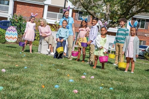 Fun Express Jumbo Easter Eggs Yard Signs 4-Pack - Large 18x24.5 Outdoor Easter Decorations with Stakes | Weather-Resistant Egg Hunt Signs for Front Yard, Lawn & Garden Party Decor — view 5