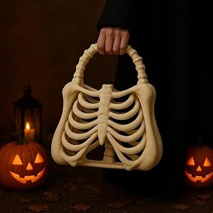 Orgonite Skeleton Purse for Women, 3D Printed Skeleton Bone Bag