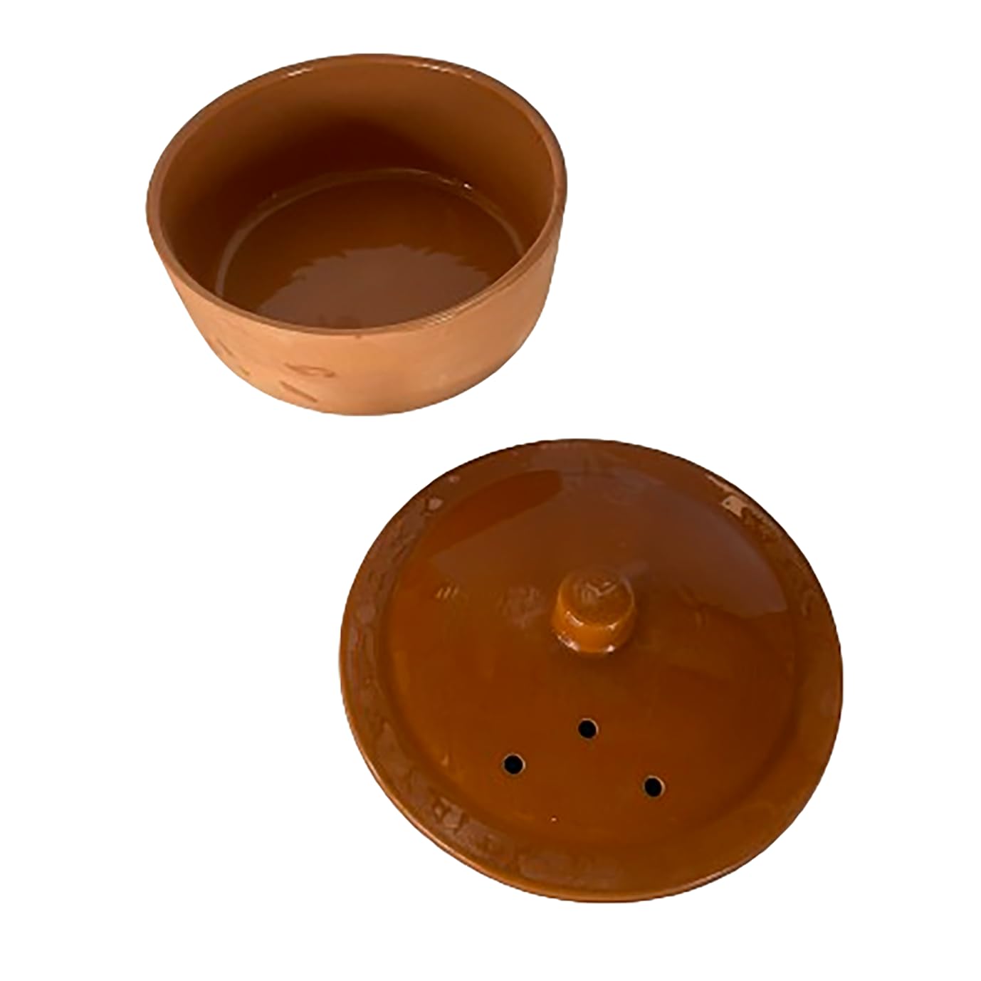 Pentola per il Pane in Terracotta 21 cm – Cottura Naturale nel Forno – Artigianale e Fatta a Mano in Italia – Ideale per Pane, Focacce e Lievitati