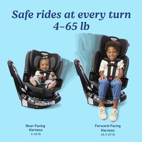 Graco EasyTurn 360 2-in-1 Rotating Convertible Car Seat, 360 Degree Rotating Infant to Toddler Rotating Car Seat, 2 Modes Rear and Forwar...