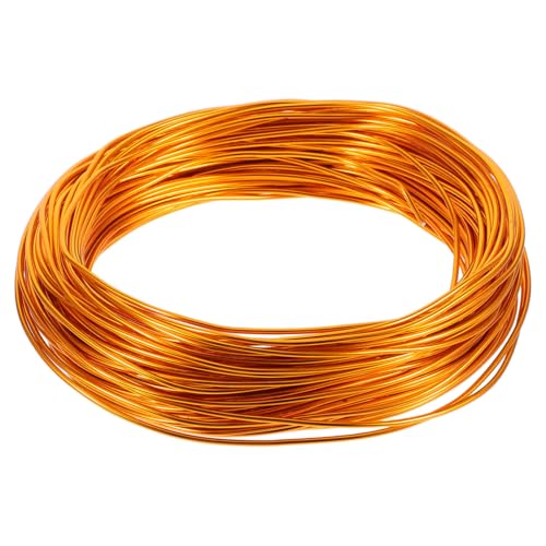 Alambre de aluminio maleable de 30 m dorado para manualidades y esculpir figuras