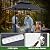 GARTOO 8'x5' Outdoor Grill Gazebo - Double Roof BBQ Gazebo Canopy with 2 Side Shelves and LED Lights, Patio BBQ Pergola Shelter for Garden, Porch and Backyard (Grey)