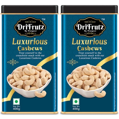 Image of DRIFRUTZ Luxurious Cashew W210 | 800g (400g x 2) | Whole Cashew Kernels | Meant for Curated Gifting, Specialty Cuisine, Dry Fruit Assortments, and Formal Presentation