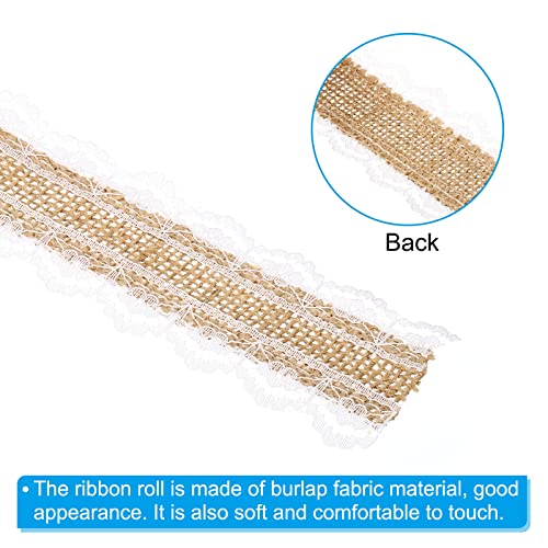 PATIKIL 1" Wide 11 Yards Burlap Fabric Ribbon - Image 4