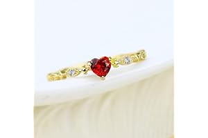 Charming Heart-Shaped Ruby Ring: A Symbol of Love and Elegance