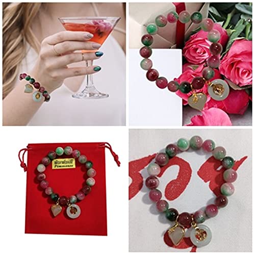 Heavens Tvcz Healing Bracelets For Women Spiritual Positive Sayings Thai Handmade Crystal Beaded Ornaments Chakra Bracelet With Pendant Jade Heart And Coin Lucky Happy Mood Bracelet #TOP5