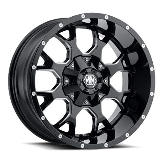 Wheel Group Mayhem 8015-2152M Warrior 8015 Black/Milled Spokes 20X10 5-127/5-139.7 -25mm 87mm