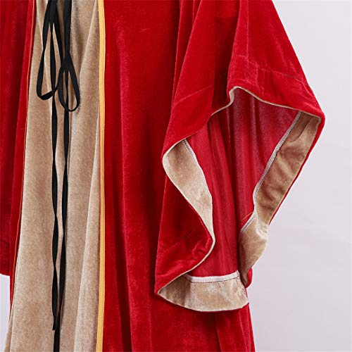 Medieval Renaissance Dress Women Irish Overdress Fairy Costume Cosplay Ball Gown Red Large #TOP4