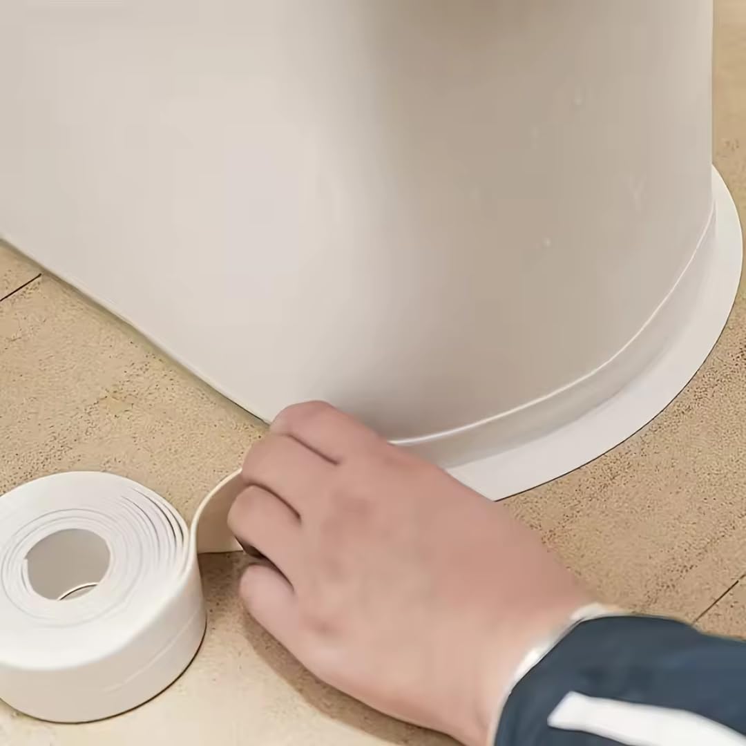 Jouis Sızdırmaz Derz Bandı 3.2 M Banyo Küvet Mutfak Lavabo Beyaz Su Sızdırmaz Bant Su Geçirmez Kenar Bandı Sızdırmazlık Tamiri.