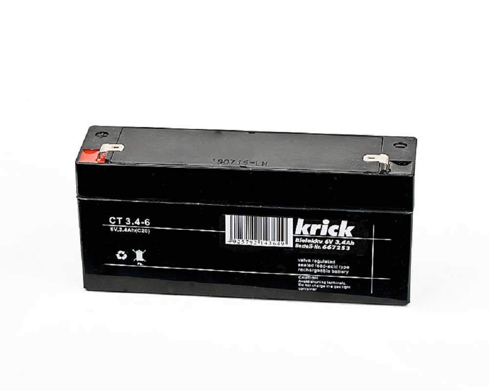 Krick Bleiakku 6V / 3,4Ah 134 x 34 x 66 mm