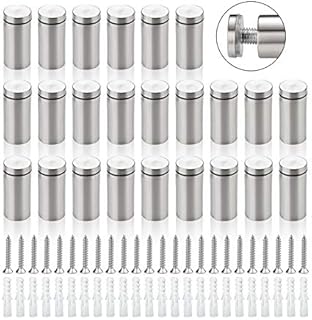 Sign Advertising Nail, Stainless Steel Sign Standoff Screws 24 Pcs, Suitable For Standoff Fixings For Glass Posters, Picture Frames And Mirrors (25mm x 12mm)