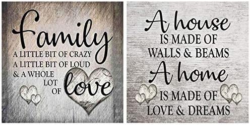 HaiMay 2 Pack DIY 5D Diamond Painting Kits Full Drill Rhinestone Painting Family Diamond Pictures for Wall Decoration, Love Diamond Painting Style (Canvas 16x16 inch)