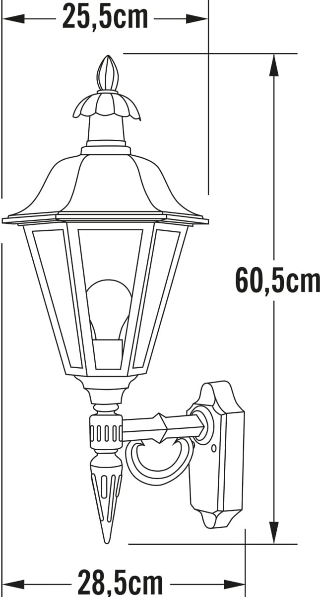 meineWunschleuchte meineWunschleuchte Staande led-buitenwandlamp Muurlamp in landelijke stijl, aluminium wit, hoogte 48 cm photo 3