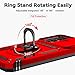 SunStory Phone Case for Samsung Galaxy A25 5G Case with HD Screen Protector & Slide Camera Cover & Kickstand, [Military-Grade] Phone Case for Galaxy A25 5G (Red)