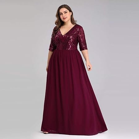 burgundy mother's dress