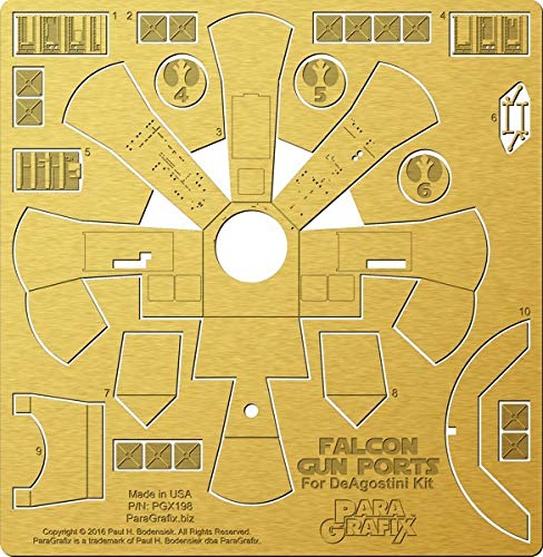 Paragrafix Star Wars - Millennium Falcon Gun Port Photoetch Set for the DeAgostini Kit (PGX198)