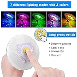 Caxmtu Floating Pool Led Tub Lights Lamp for Bath Disco Pond Swimming Pool Child Bath Toys, 7 Modes Assorted Color Battery Operated - Image 4