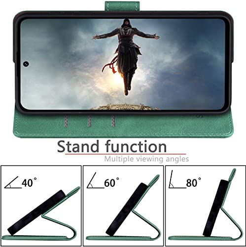 Suanpot For Samsung Galaxy A52 4G& 5G Wallet Case With Rfid Credit Card Holder Pu Leather Flip Folio Book Phone Case Shockproof Cover For Women Men For Samsung A52 Case Wallet Sea Green #TOP5