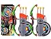 POKONBOY 2 Sets Archery Bow and Arrow for Kids, Kids Bow and Arrow Toy with Target and Quiver - LED Light Up Function Toy for Boys Girls Teens Indoor and Outdoor Garden Fun Game Christmas