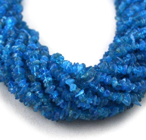 Neon Apatite Chips Beads perles pour collier bohème et bijoux d'été fait main