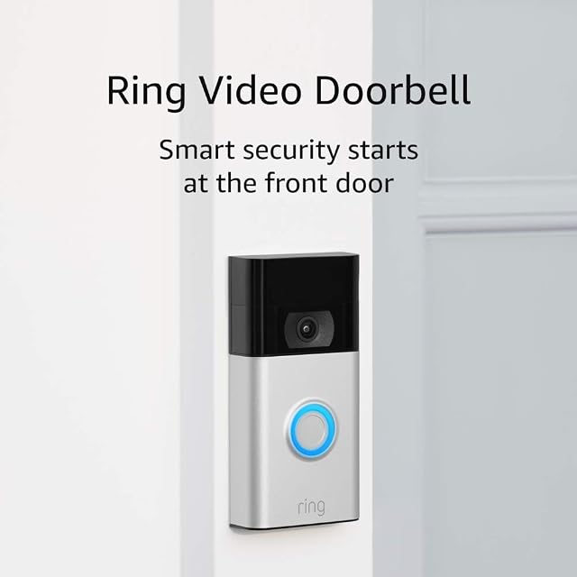 Ring Video Doorbell - 1080p HD video, improved motion detection, easy installation Satin Nickel