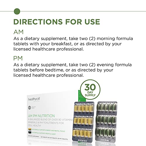Healthycell Am Pm + Rem Sleep Bundle - Extra Strength Sleep Aid And Natural Antiaging Multivitamin - Supports Cell Health, Dna Repair, Energy, Sleep - Cell Health Vitamin + Liquid Sleep Supplement #TOP4