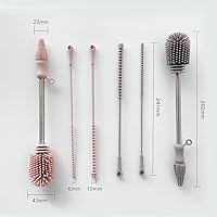 Vista 7 de Haakaa Kit de Cepillos de Limpieza de Silicona – Cepillos de Limpieza Domésticos para Botellas y Hendiduras – Silicona de Grado Alimentario: Apto