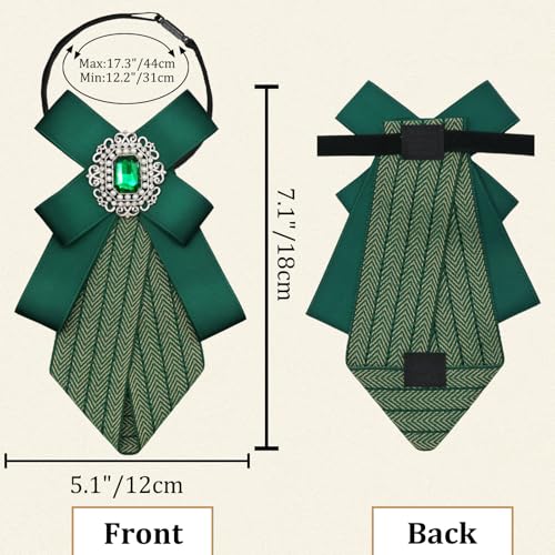 Image of Womens Bow Tie Adjustable Rhinestone Bowtie for Women Ladies Girls Pre-tied Womens Tie for Shirt Suit Uniform