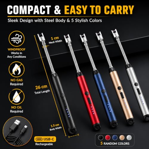 Image of USB Rechargeable Electric Gas Lighter for Kitchen Gas Stove