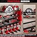 NattyDot Power Tool Organizer Wall Mount,Cordless Drill Organizer,4 Layers Large Capacity Tool Rack with 8 Drill Holders (RED)