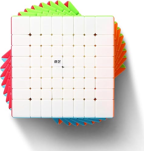 Willking Qiyi - Cubo de velocidad de 8 x 8 pulgadas, sin calcomanías, 2.756 in, juguetes Qy 8x8x8, cubo mágico de rompecabezas (versión 2021)
