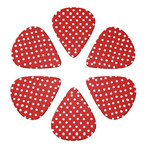 Jeu de 6 médiators de guitare à pois pour guitare acoustique, guitare électrique, basse, ukulélé – fin, moyen et épais - Les Beatles, Paul McCartney, John Lennon, RIngo Starr, George Harrison Jeu de 6 médiators de guitare à pois pour guitare acoustique, guitare électrique, basse, ukulélé - fin, moyen et épais – Image 4
