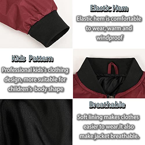 Image of SNOW DREAMS Boys Girls Bomber Jacket Flight Jackets Spring Varsity Jacket