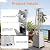 Outdoor Pyramid-Shaped Freestanding Heater/Light, 48,000 BTU Propane Heater with Removable Table Patio Propane Cover,Wheels and Lid?Safety Protect for Outdoor Parties, Backyards, and Gardens