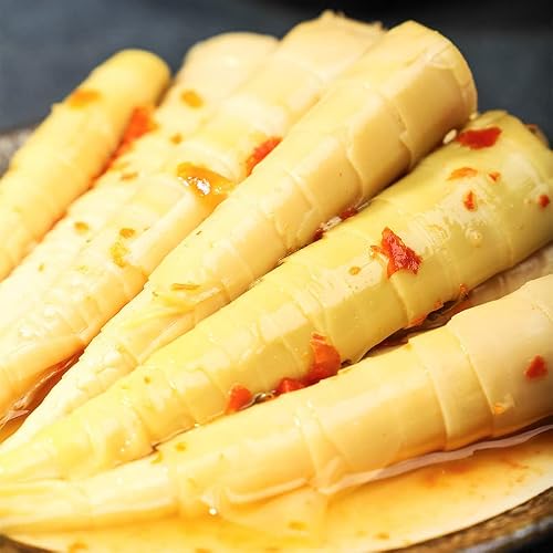 Hand Peeled Bamboo Shoots 500G/Pack, Chinese Bamboo Shoot, Ready-To-Eat Food, Pickled Pepper Crispy Bamboo Shoots, Fresh Mountain Pepper Bamboo Shoots, Spicy Snacks, Pickled Vegetables (1 Pack) #TOP2