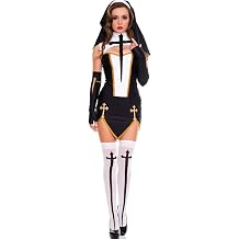 Celina Womens Bad Habit Nun Dress 4 Piece
