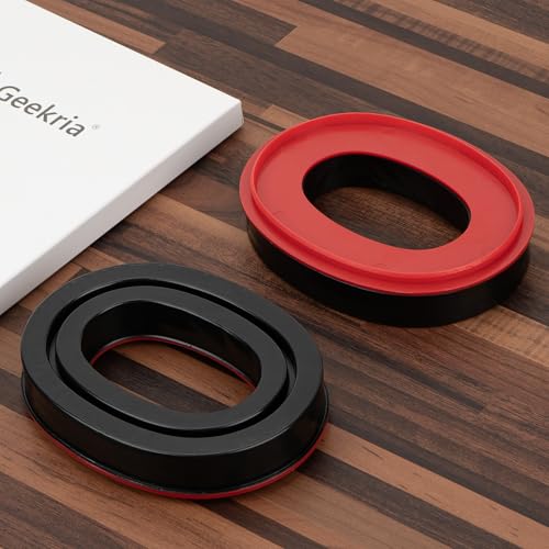 Geekria Gel Ear Pads para 3M WorkTunes (90541, 90542, 90543, 90544) / Peltor Sport (Tactical TAC100 / 300 / 500) / ZOHAN (EM033 / 037 / 042) / PROHEAR (032 / 033 / 037) Auriculares (Negro + Rojo) miniatura 4