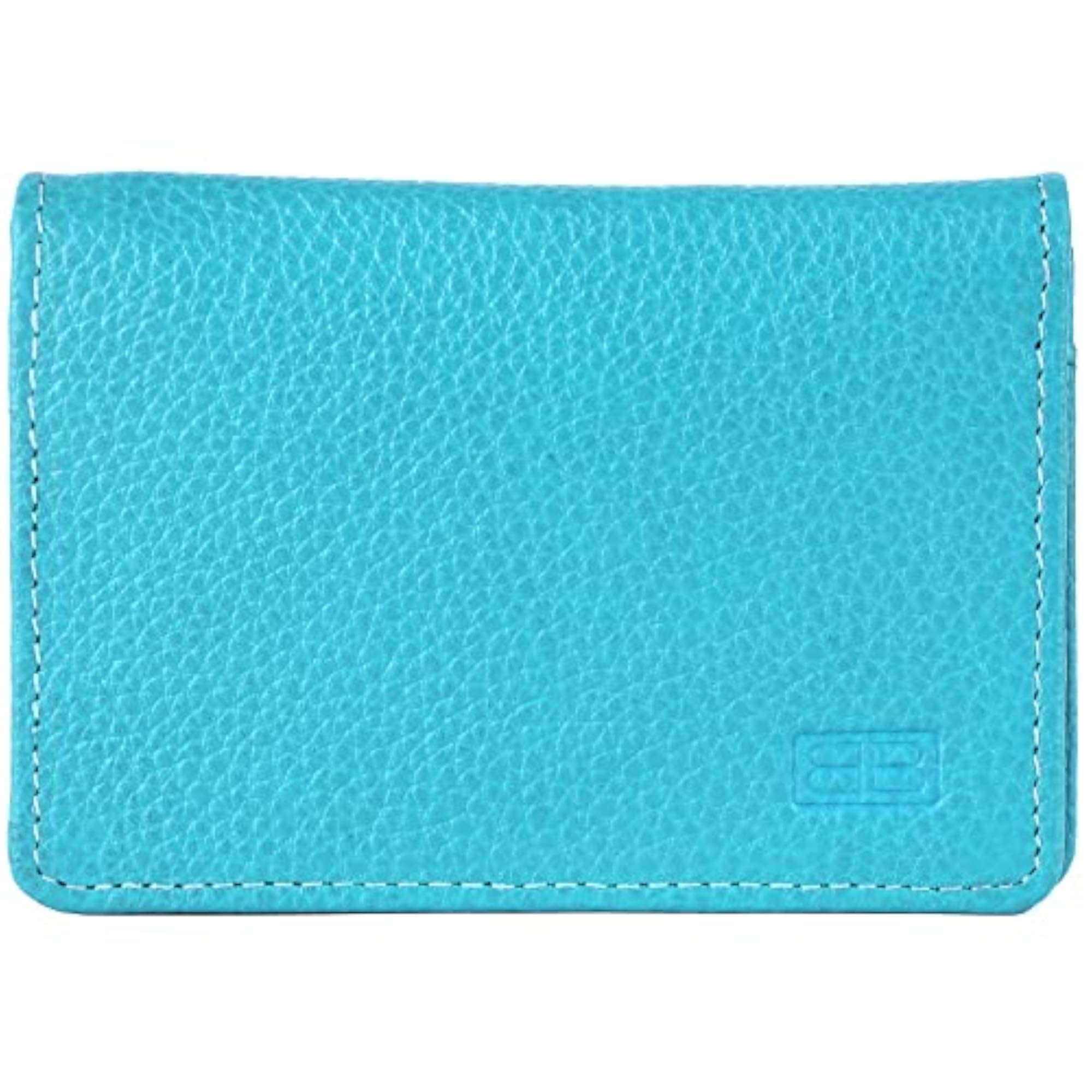 Leather Card Holder Wallet for Men, Turquoise